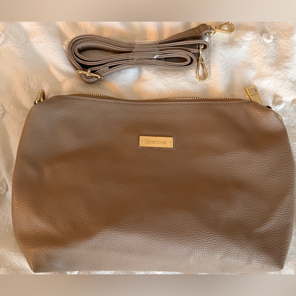 bebe Taupe Crossbody Handbag